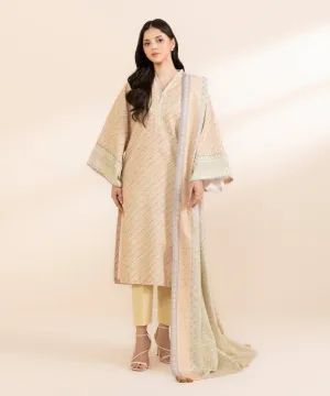 3 Piece - Printed Light Khaddar Suit