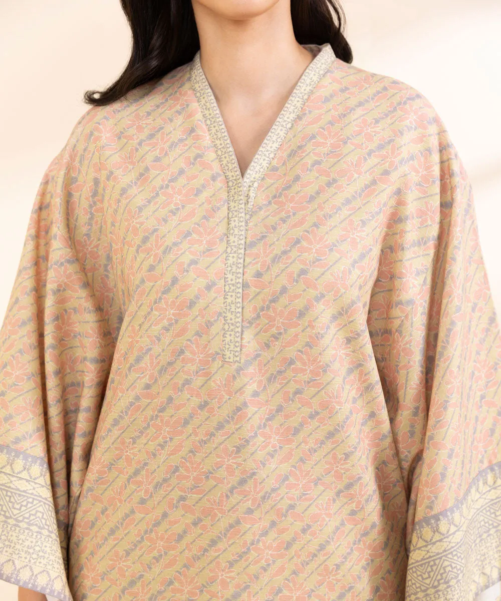 3 Piece - Printed Light Khaddar Suit