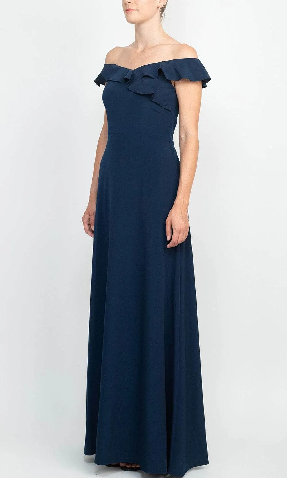 Adrianna Papell AP1E208290 - Draped Off Shoulder Evening Dress