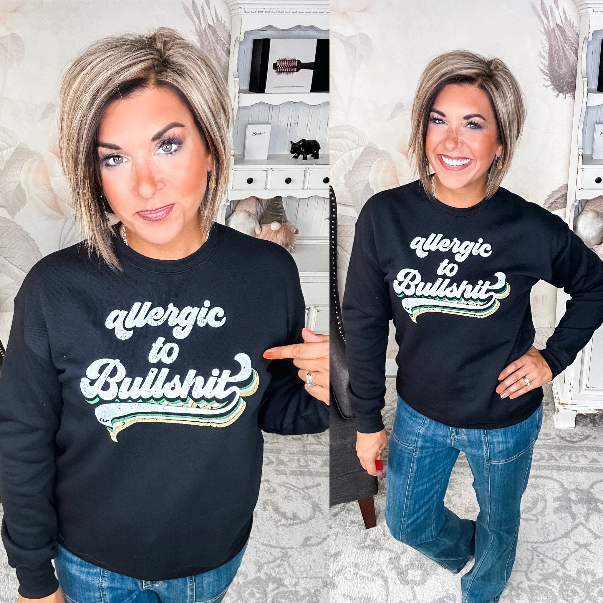 Allergic to Bullsh*t Pullover Sweatshirt