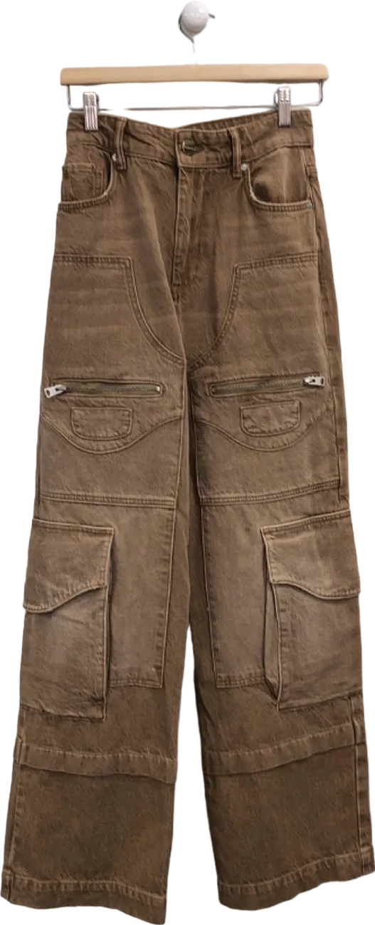 AllSaints Brown Archie Cargo Trousers W25