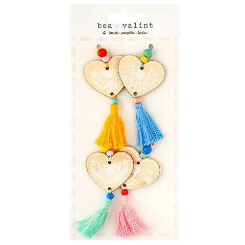 Bea Valint - Poppy and Pear Collection - Tassels with Beads