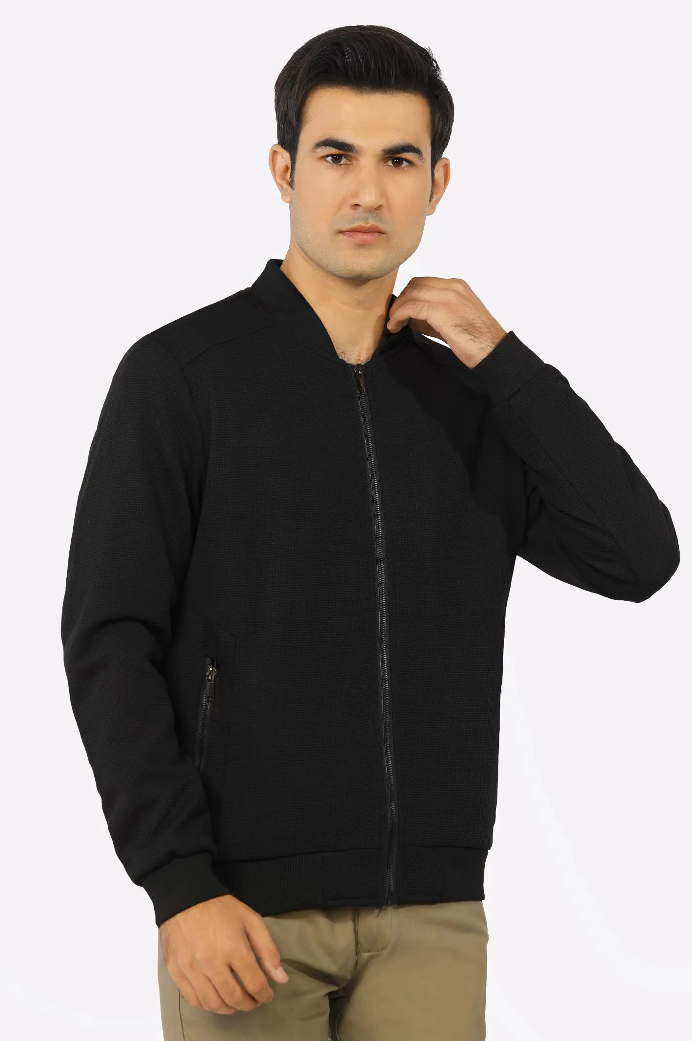 Black Prestige Knit Jacket