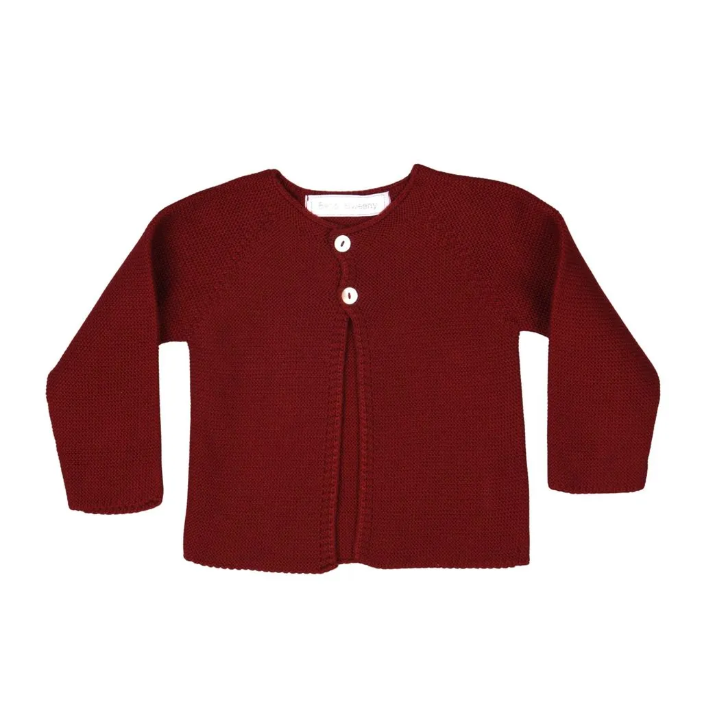 Burgundy Colette Cotton Cardigan