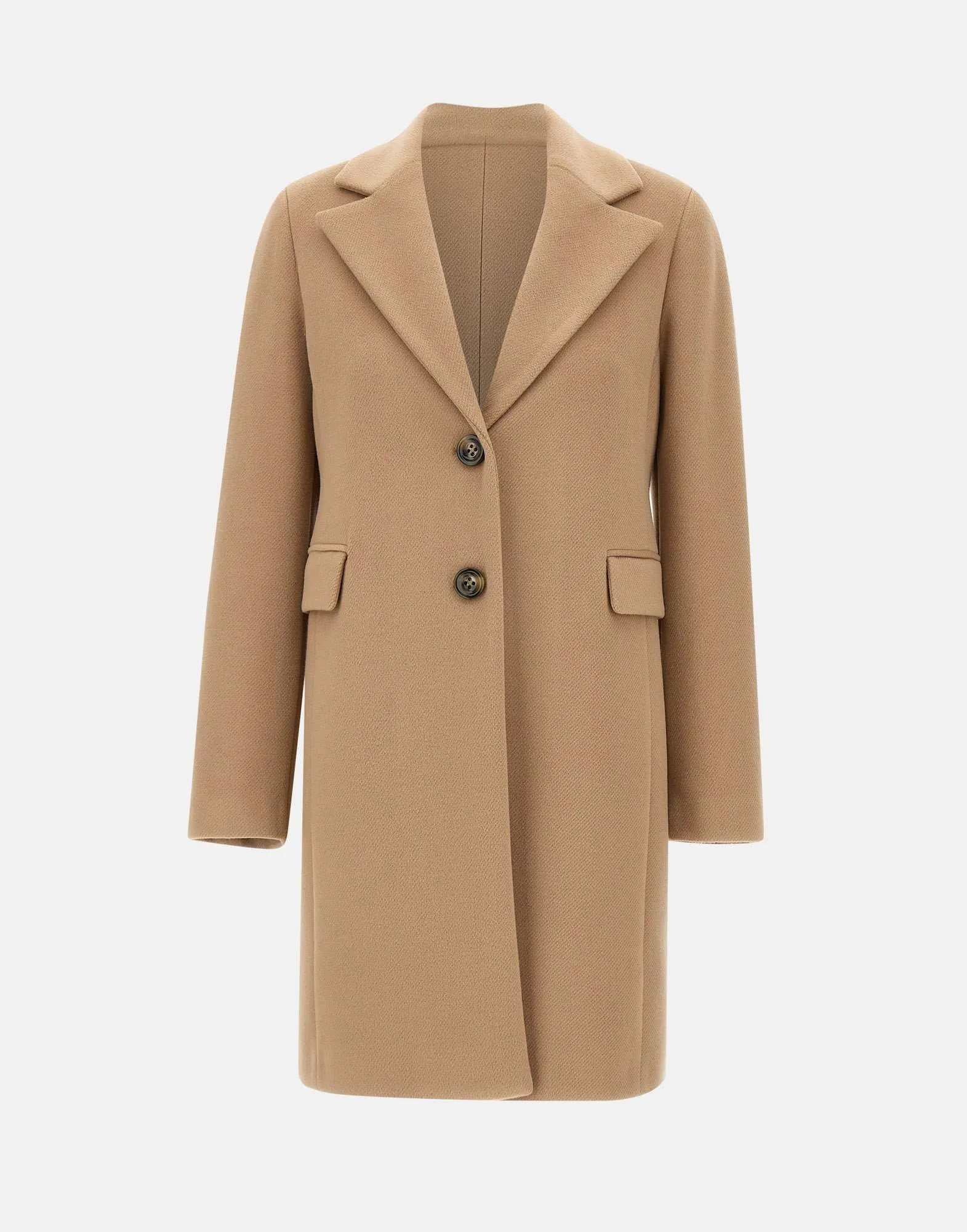 Camel Viscose Blend Cloth Coat