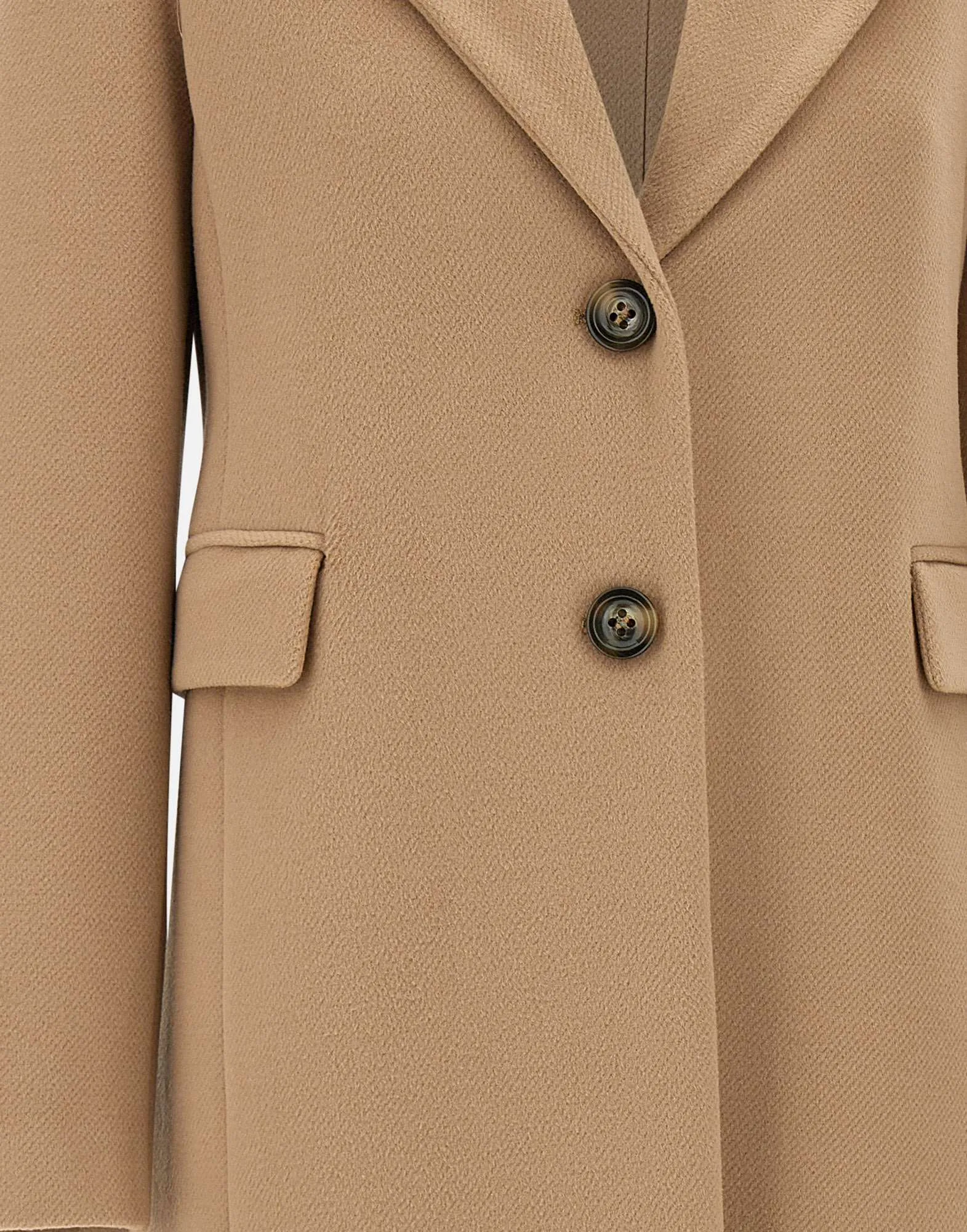 Camel Viscose Blend Cloth Coat