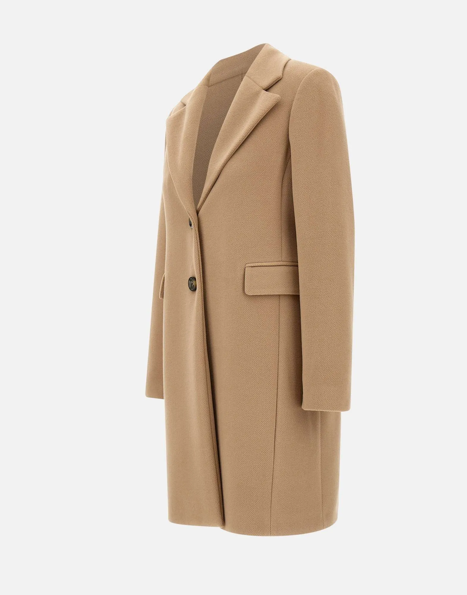 Camel Viscose Blend Cloth Coat