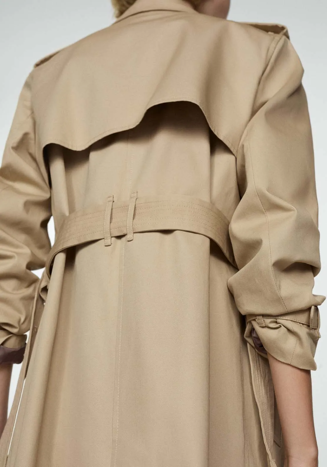 Classic trench coat with belt - Light Beige