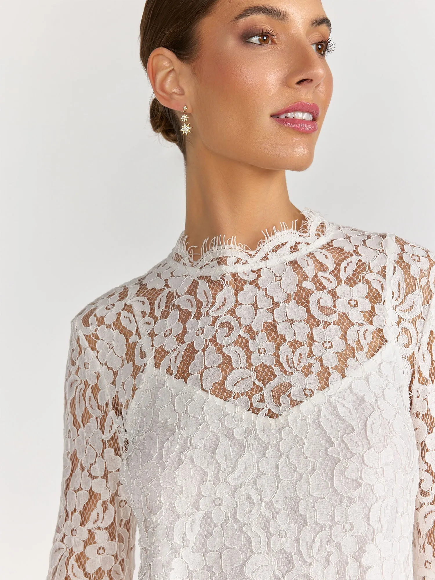 English Factory Bell Sleeve Lace Dress - Brands We Love