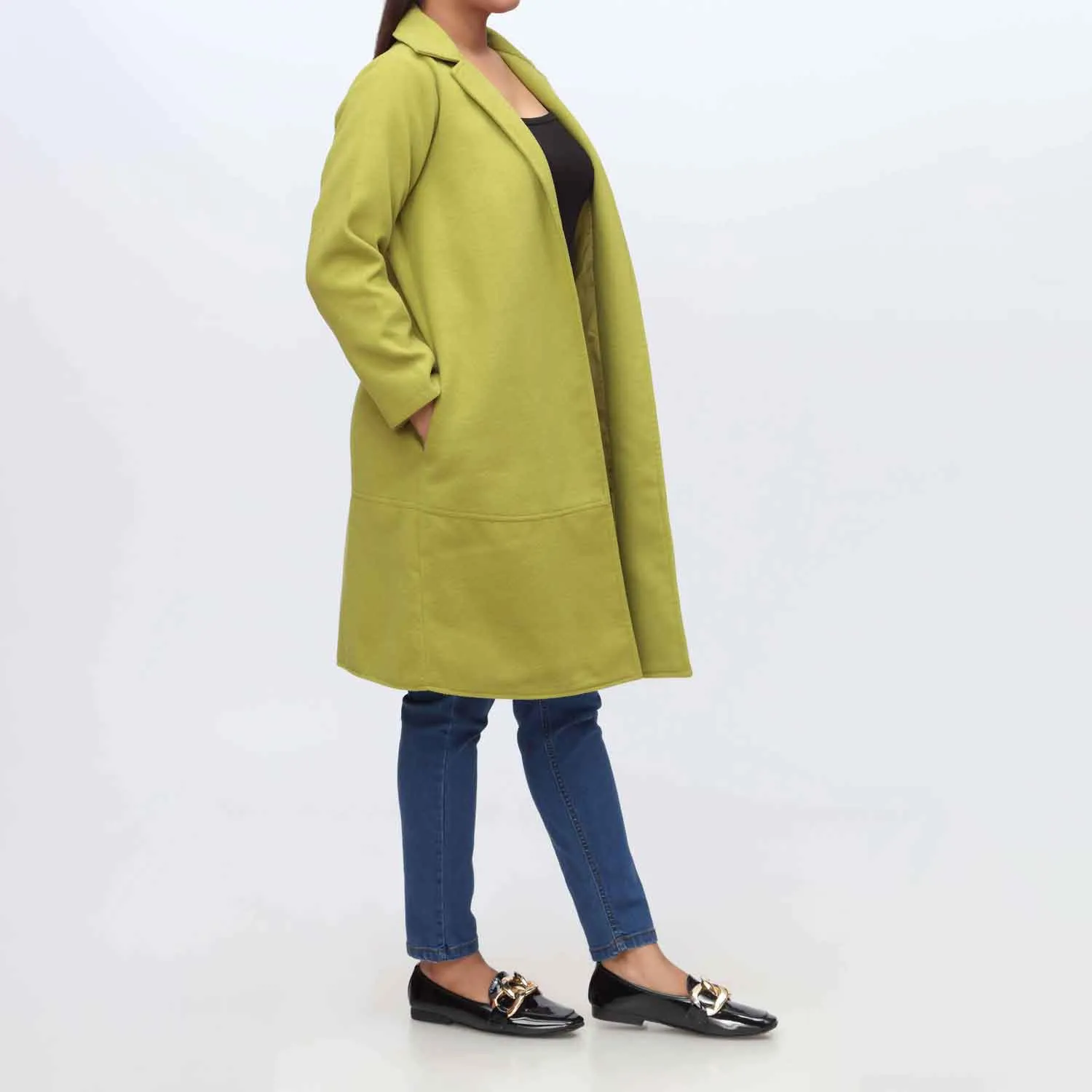 Green Woolen Coat PW3005