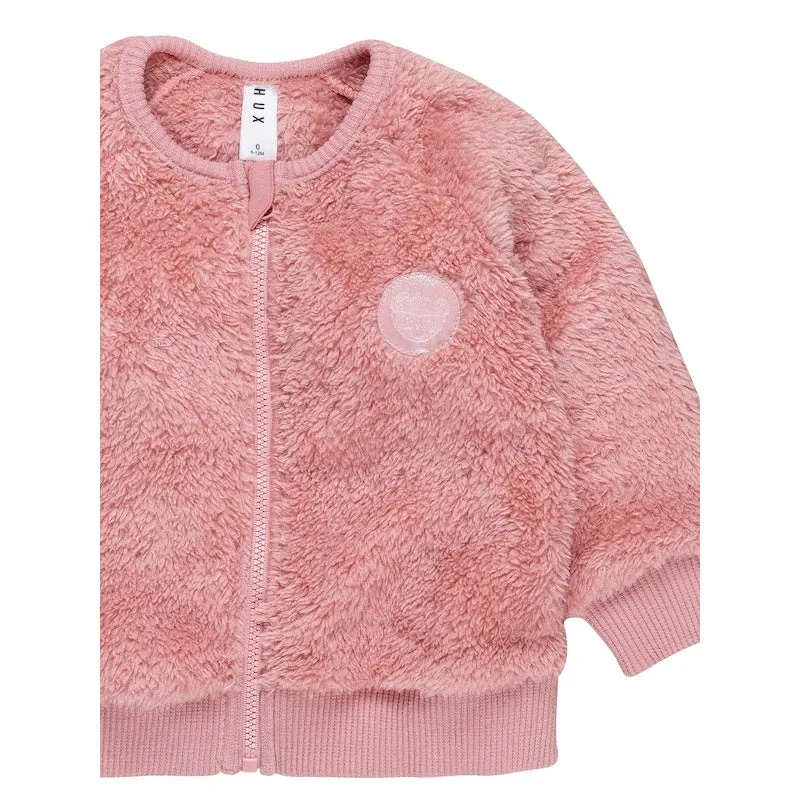 Huxbaby Dusty Rose Fur Jacket