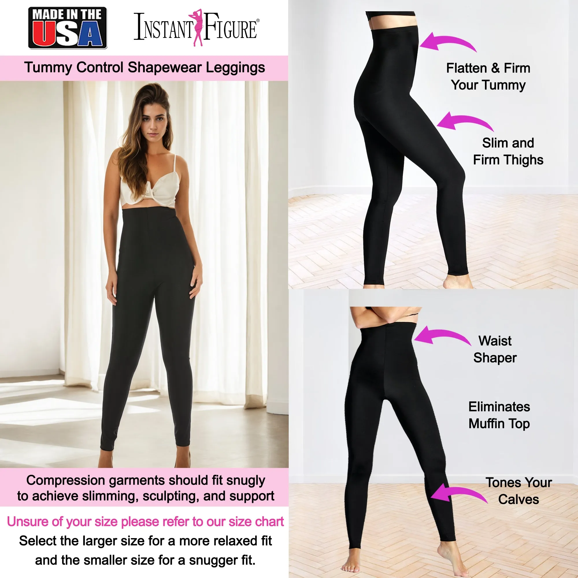 InstantFigure Tummy Control Shapewear Leggings WP40221