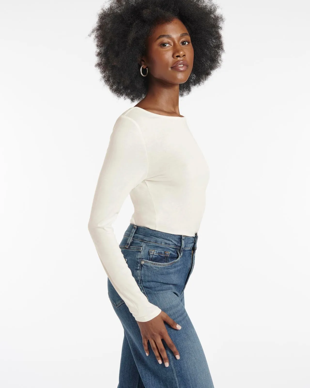 Kaia Long Sleeve Reversible Scoop Neck Tee