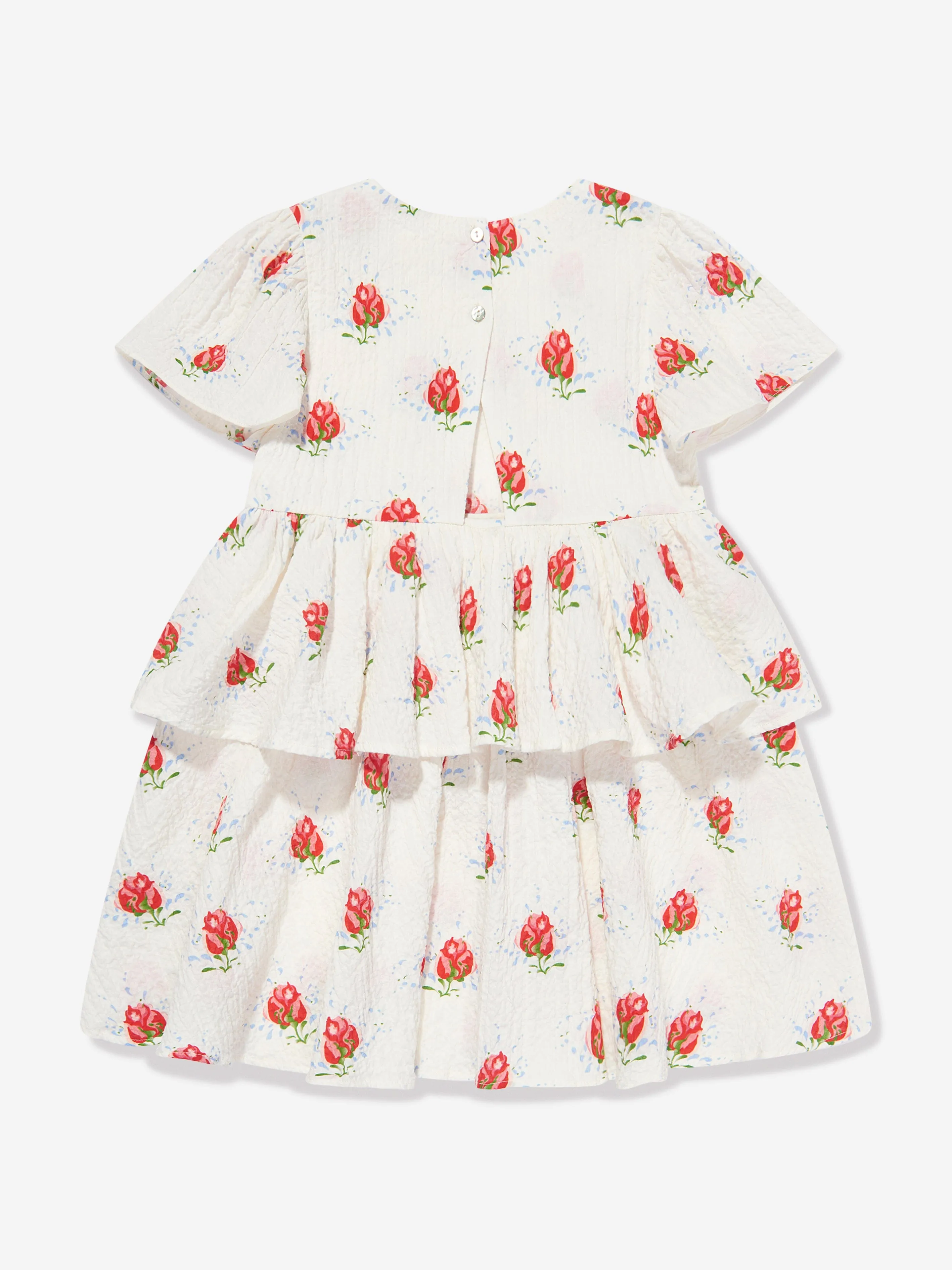 Konges Sløjd Girls Vita Rosa Elin Frill Dress in Multicolour