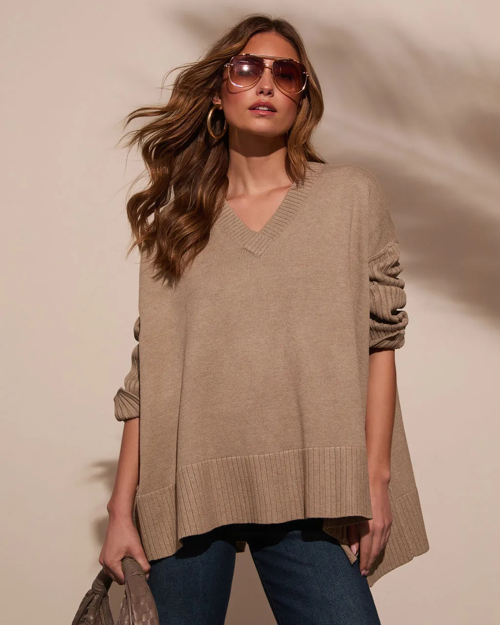 Lela Slouchy V Neck Sweater