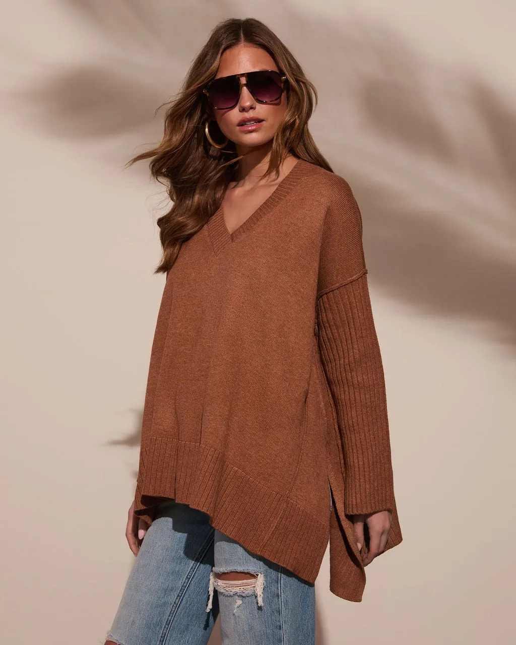 Lela Slouchy V Neck Sweater