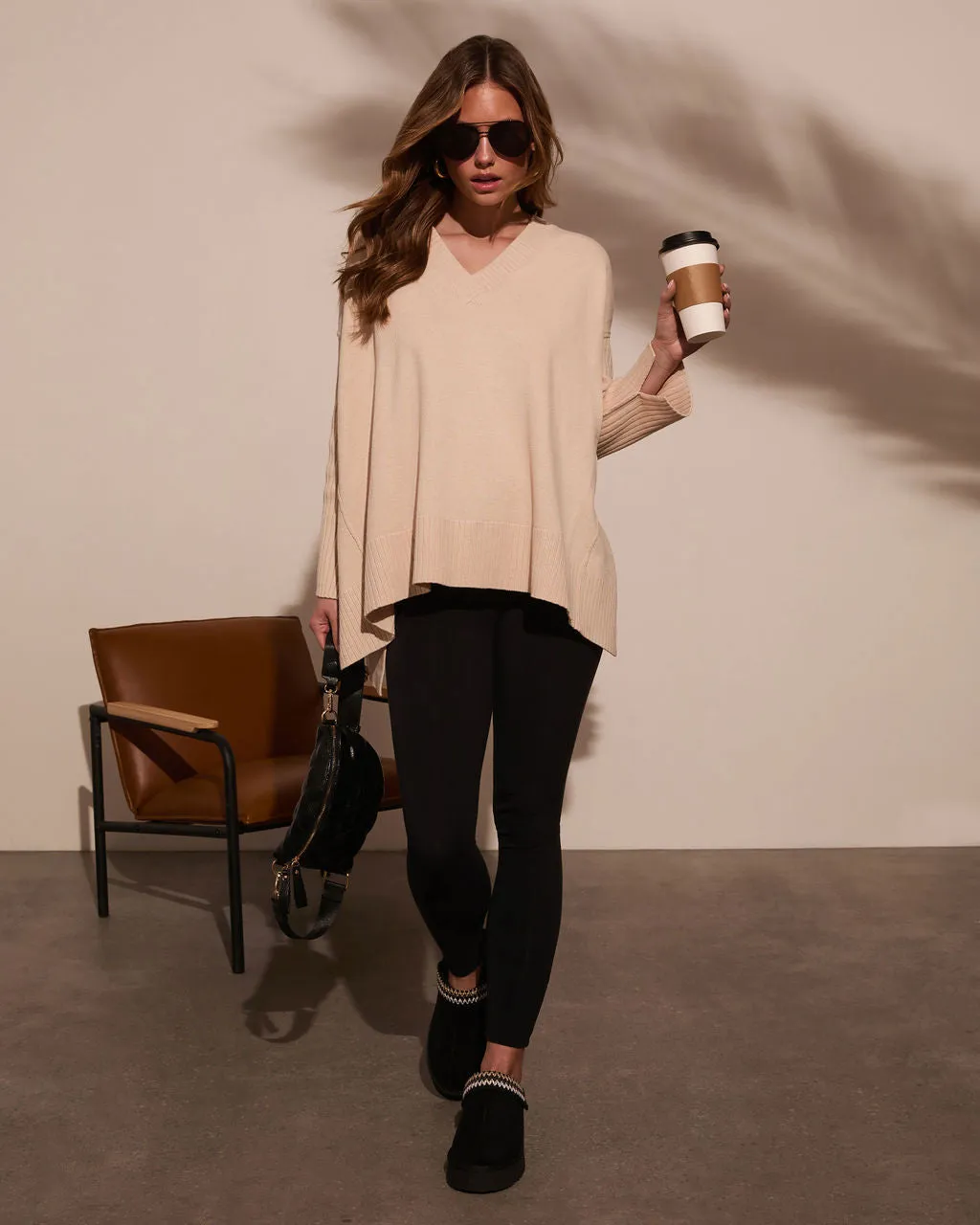 Lela Slouchy V Neck Sweater