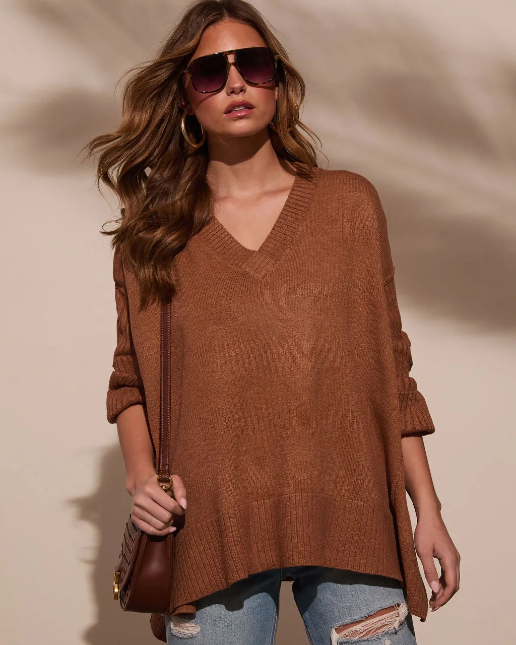 Lela Slouchy V Neck Sweater