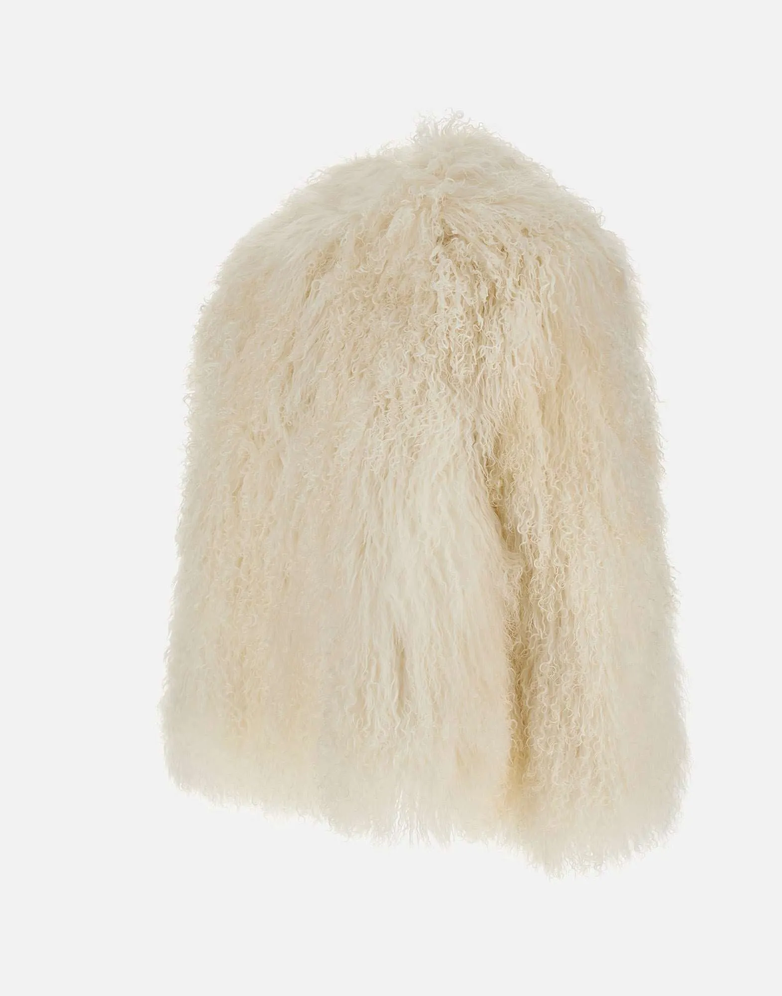 Marina Long White Lamb Fur Coat