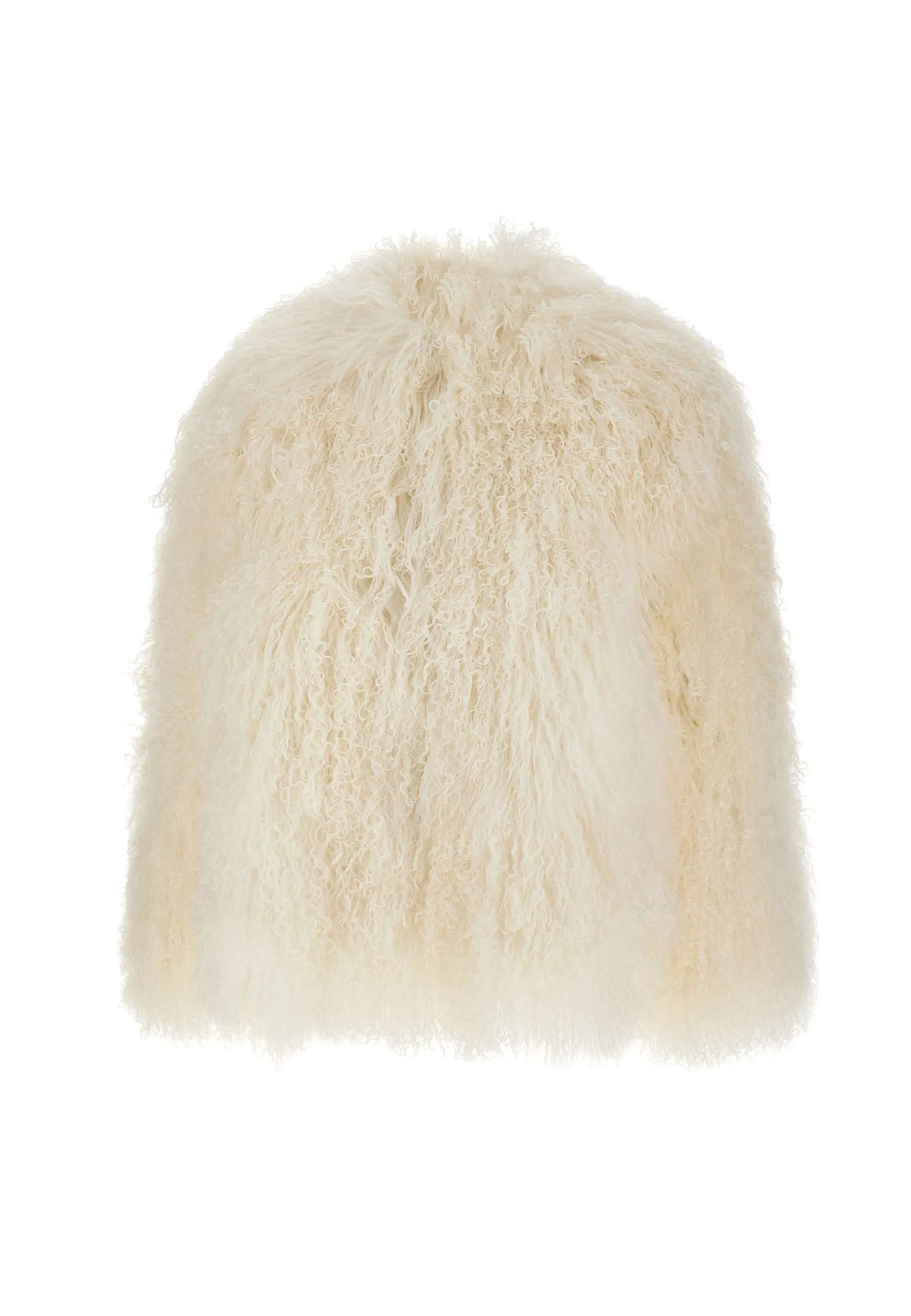 Marina Long White Lamb Fur Coat