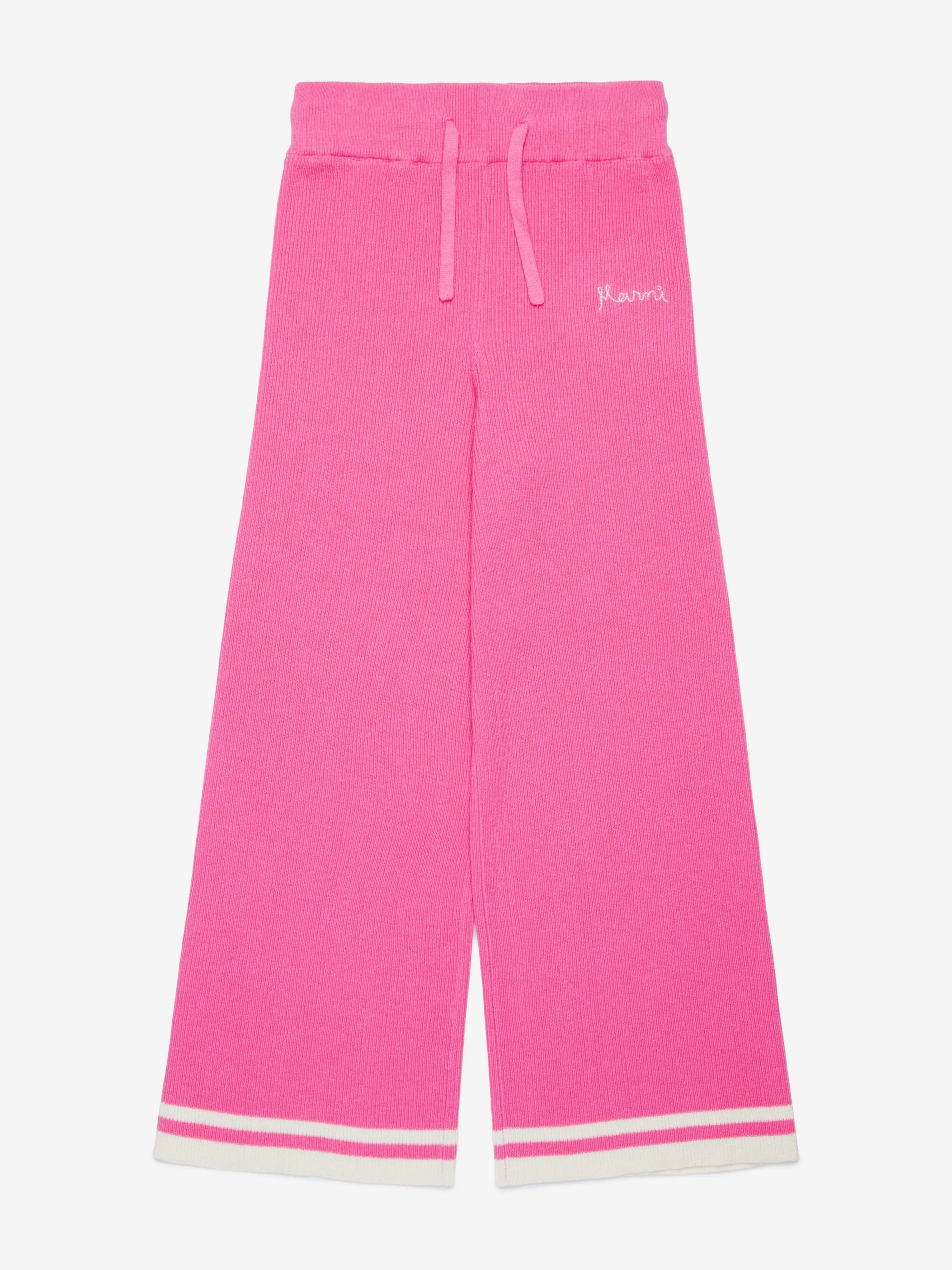 MARNI Girls Knitted Trousers in Pink