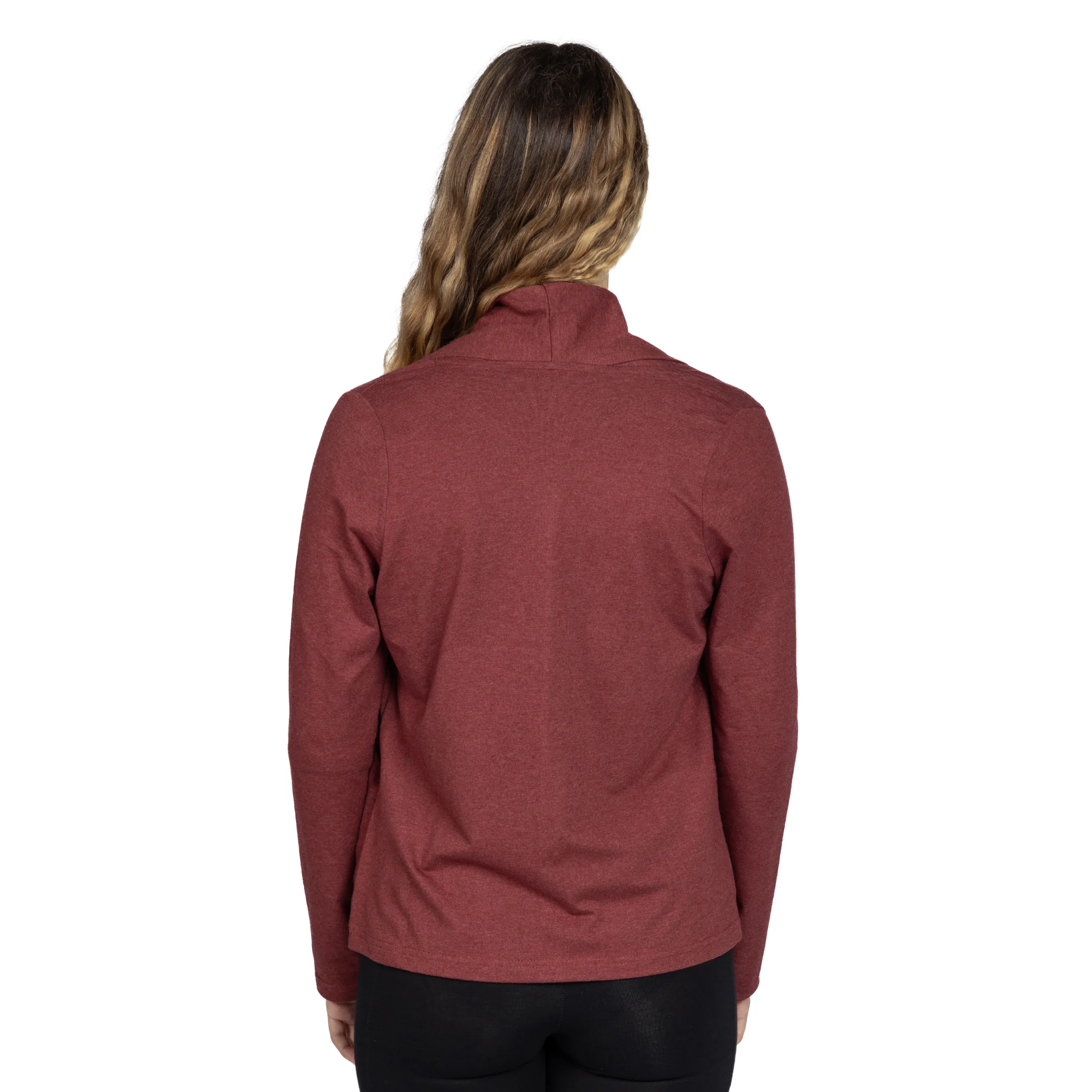 Maroon Shorter-Length Cardigan