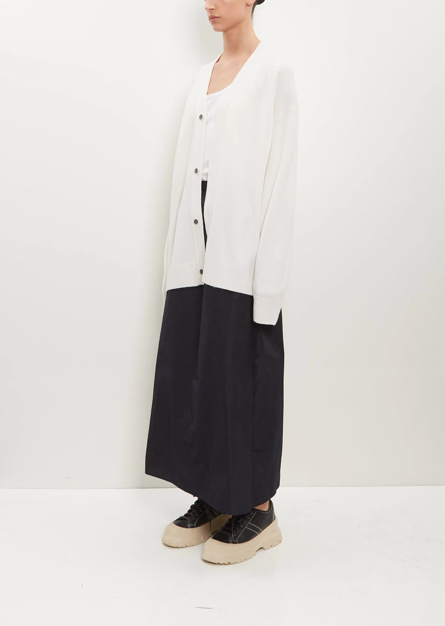 Mask Wool-Cashmere Cardigan — Swan