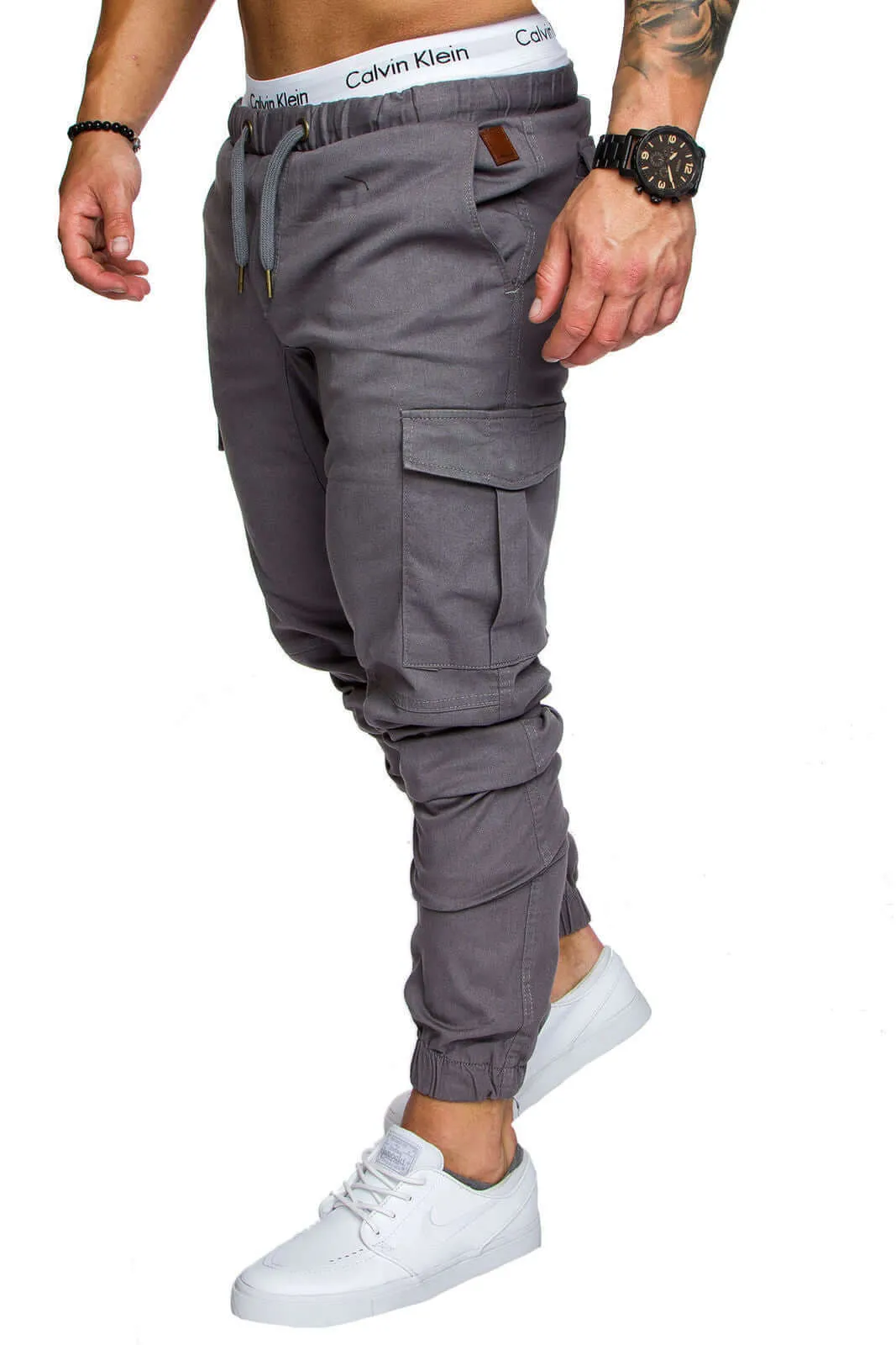 Men's Woven Fabric Casual Pants Corset Pants