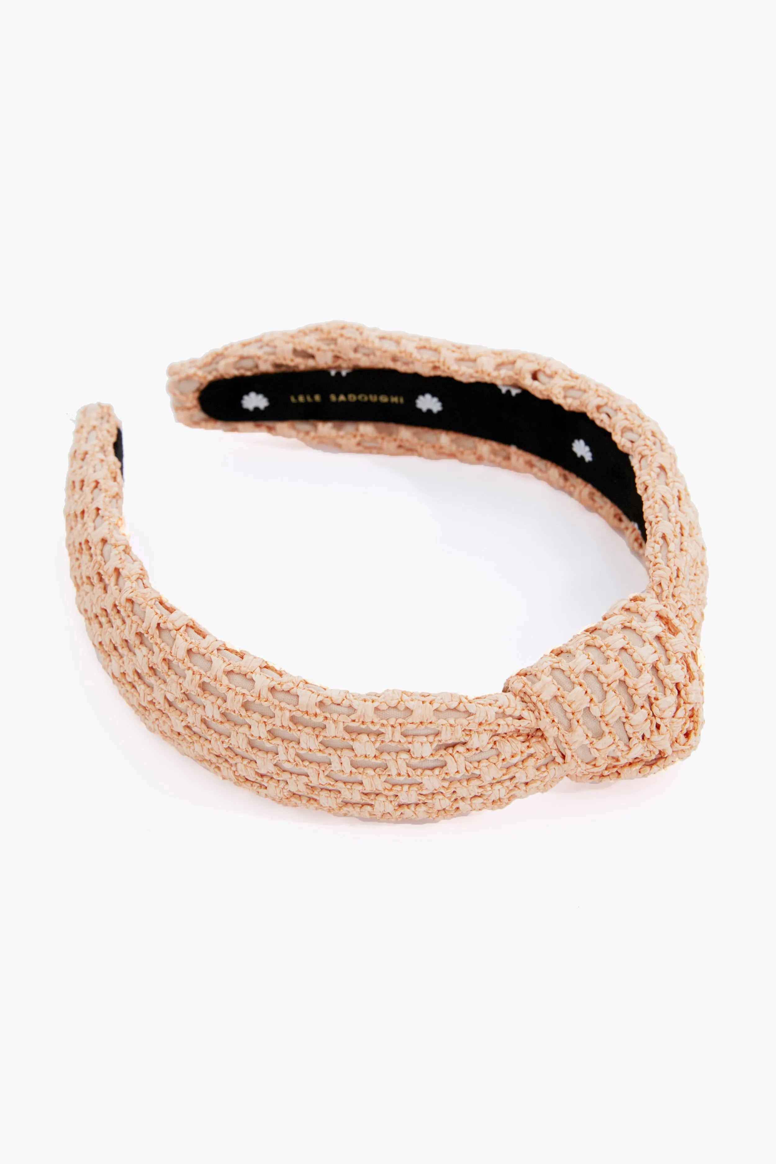 Natural Raffia Slim Knotted Headband