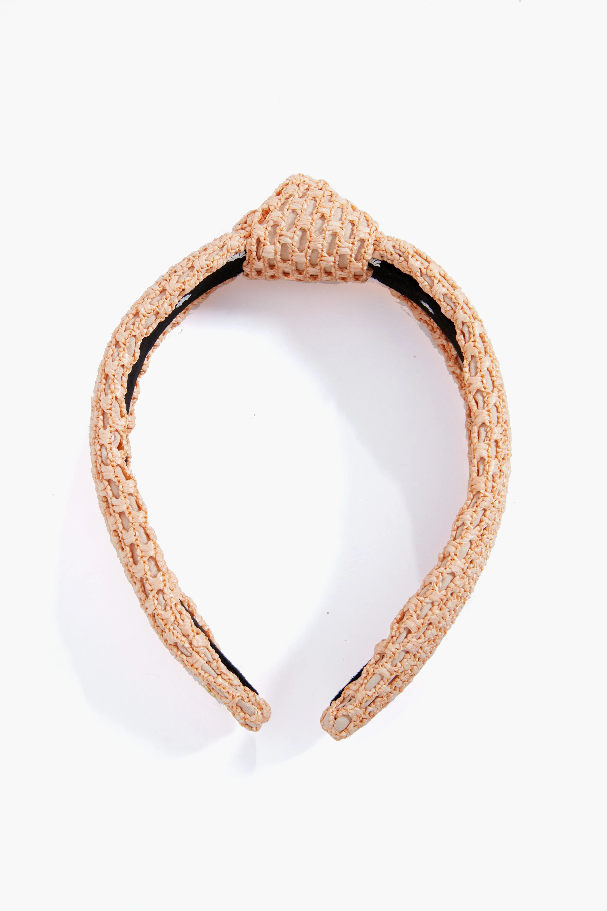 Natural Raffia Slim Knotted Headband