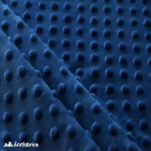 Navy Blue Minky Dot Fabric