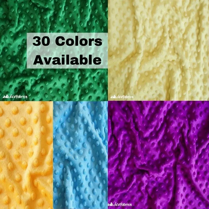 New Colors Dimple Bubble Polka Dot Minky Fabric