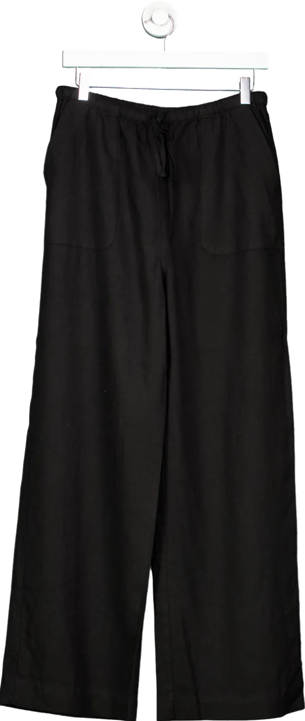 Nobody's Child Black Wide Leg Trousers UK 10