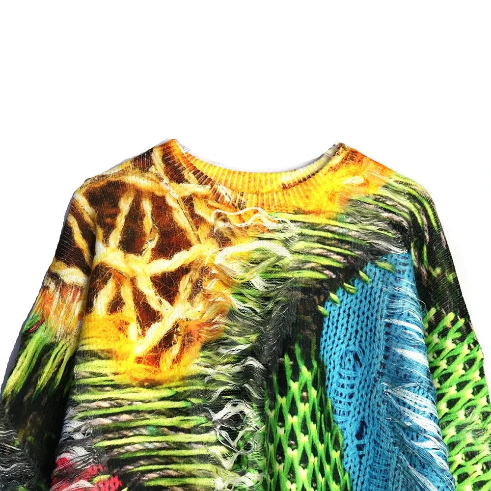 Pre Order:  Mock Knit Prints Sweater