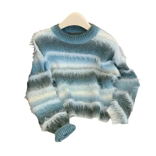 Pre Order: Striped Long Sleeved Knitted Sweater