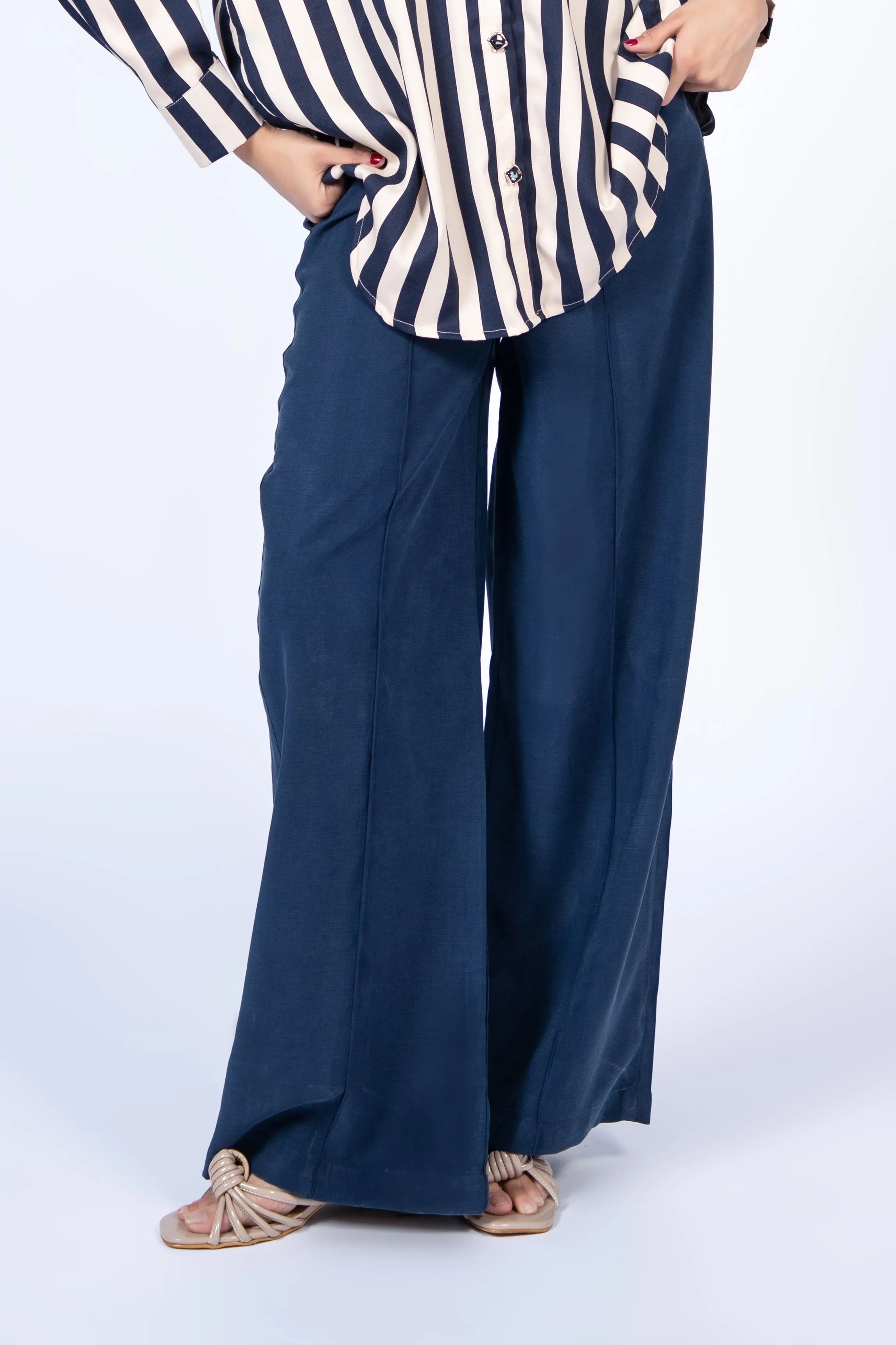 Seoul wide leg Pants Blue