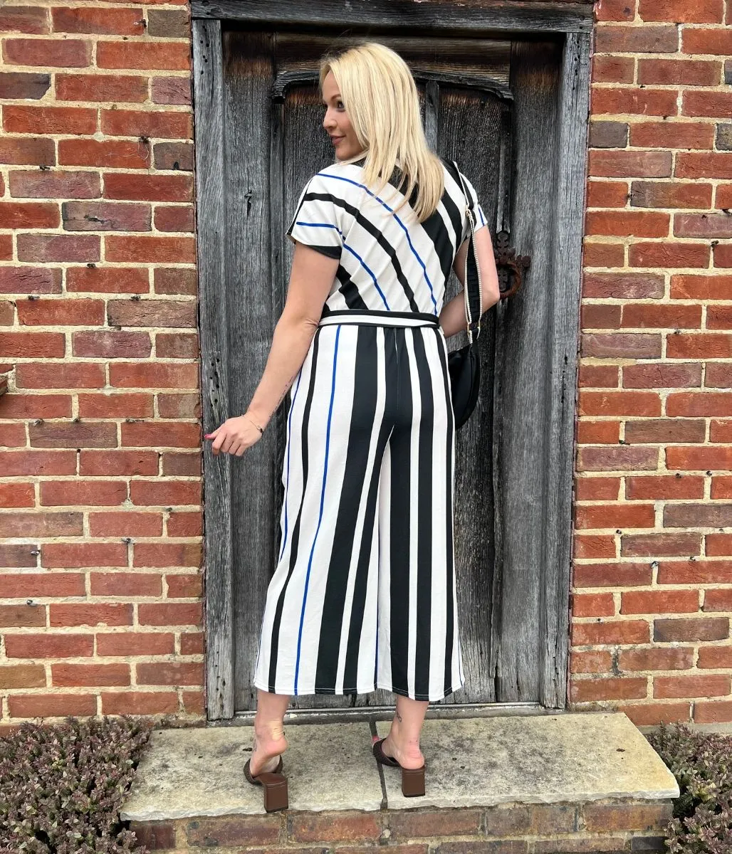 Stripe Jersey Jumpsuit