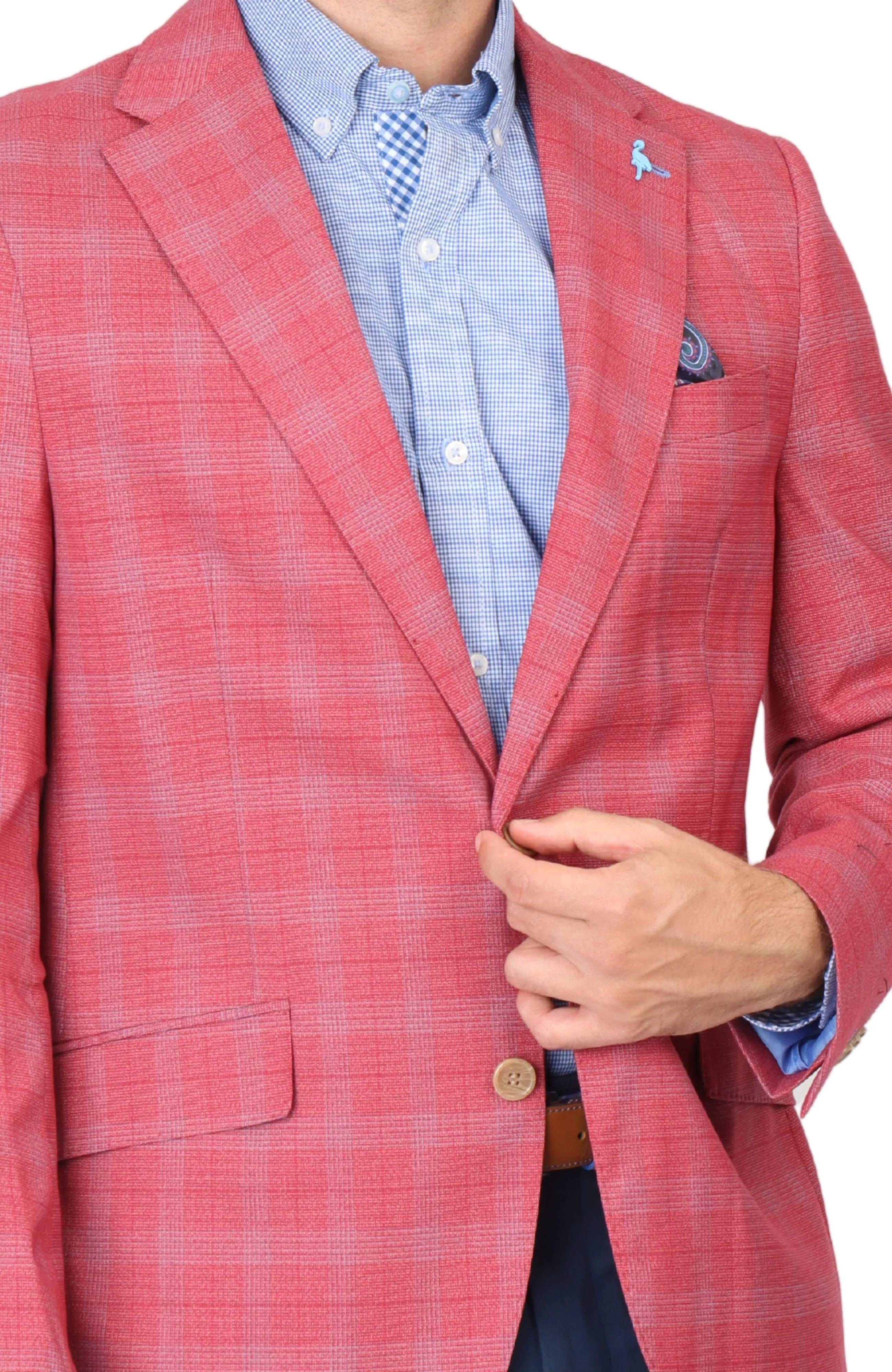 Sunwashed Red Signature Glen Plaid Sport Coat