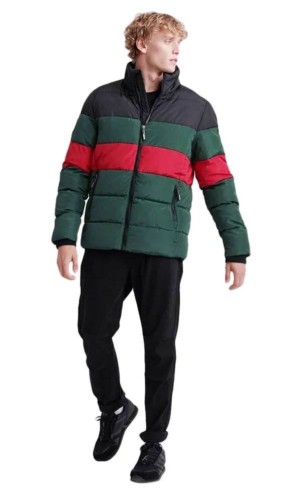 Superdry Men’s Color Stripe Sports Puffer Jacket