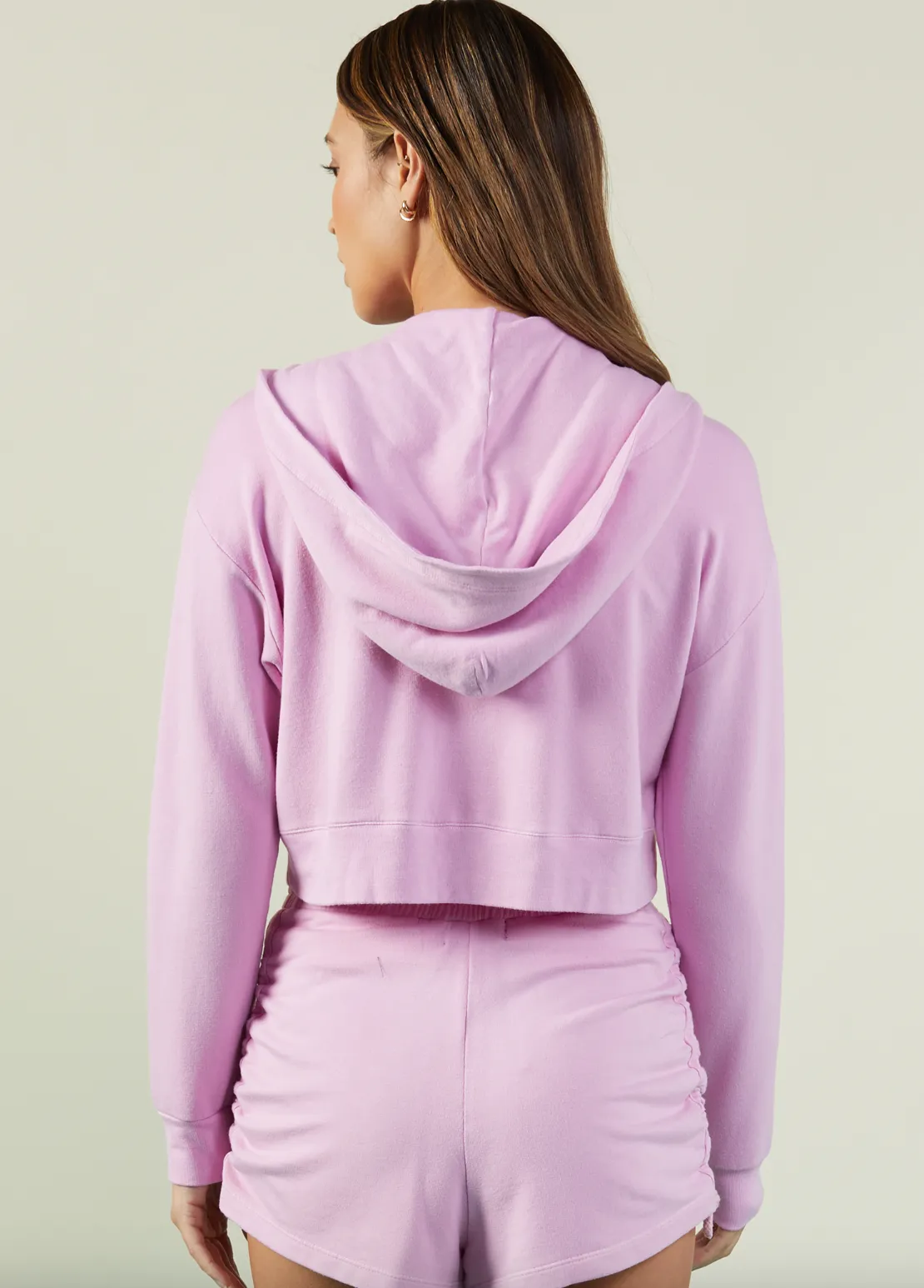 Supersoft Terry Zip Up Hoodie - Pink Lavender