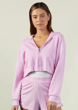 Supersoft Terry Zip Up Hoodie - Pink Lavender