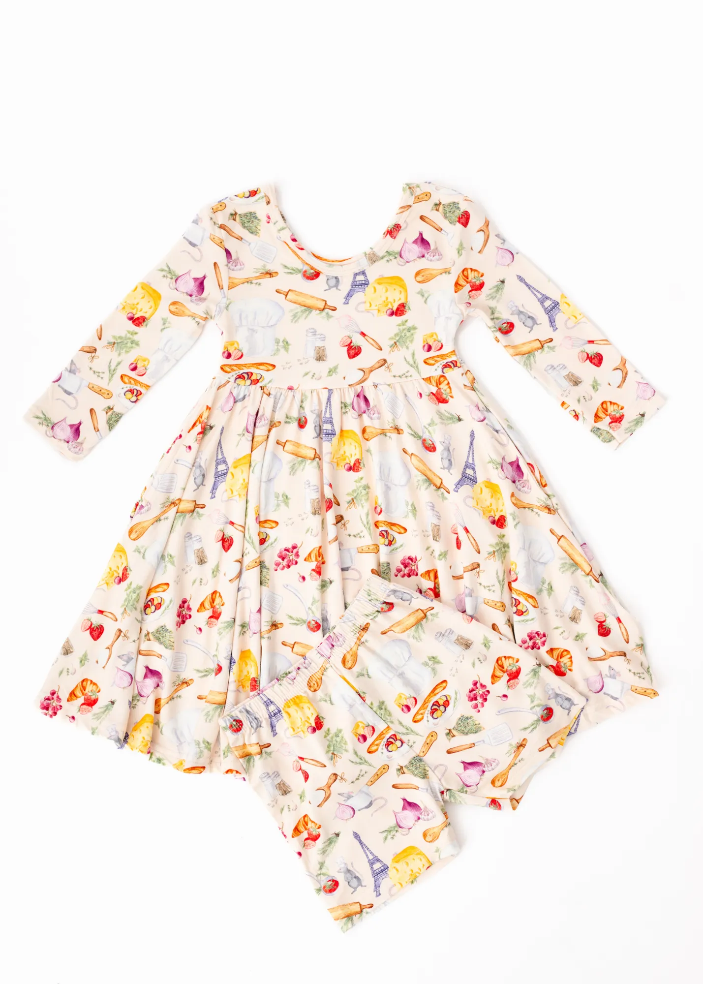 Tiny Chef Long Sleeve Twirl Dress