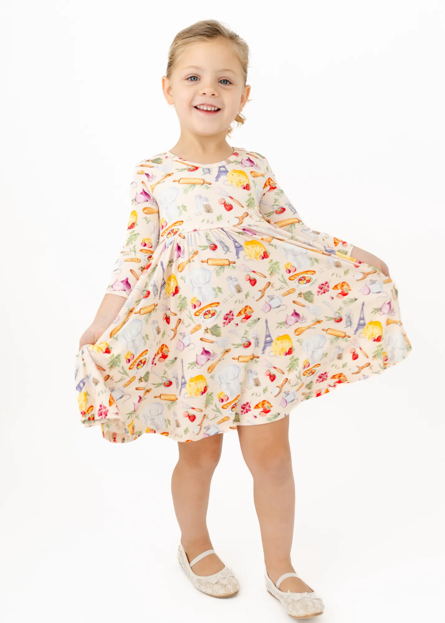 Tiny Chef Long Sleeve Twirl Dress