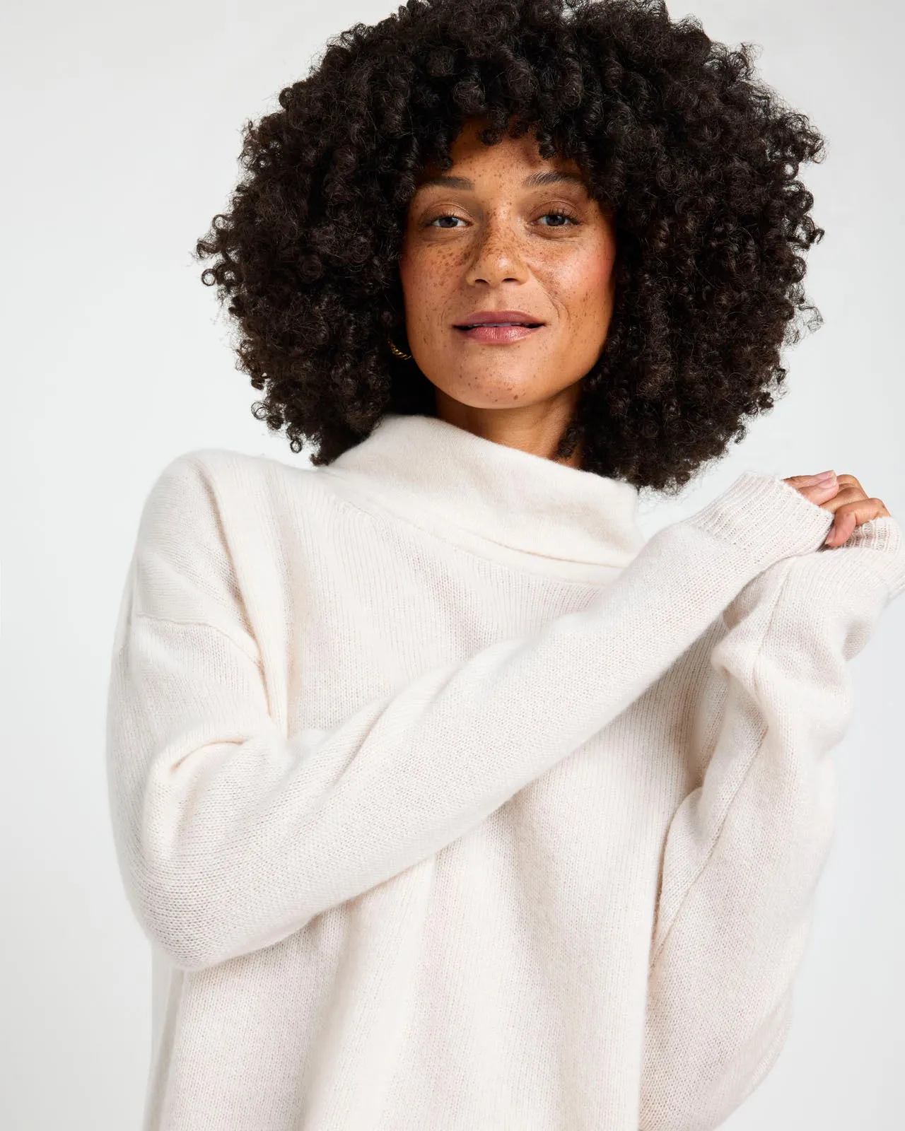 Tori Cashmere Cowl Neck Sweater