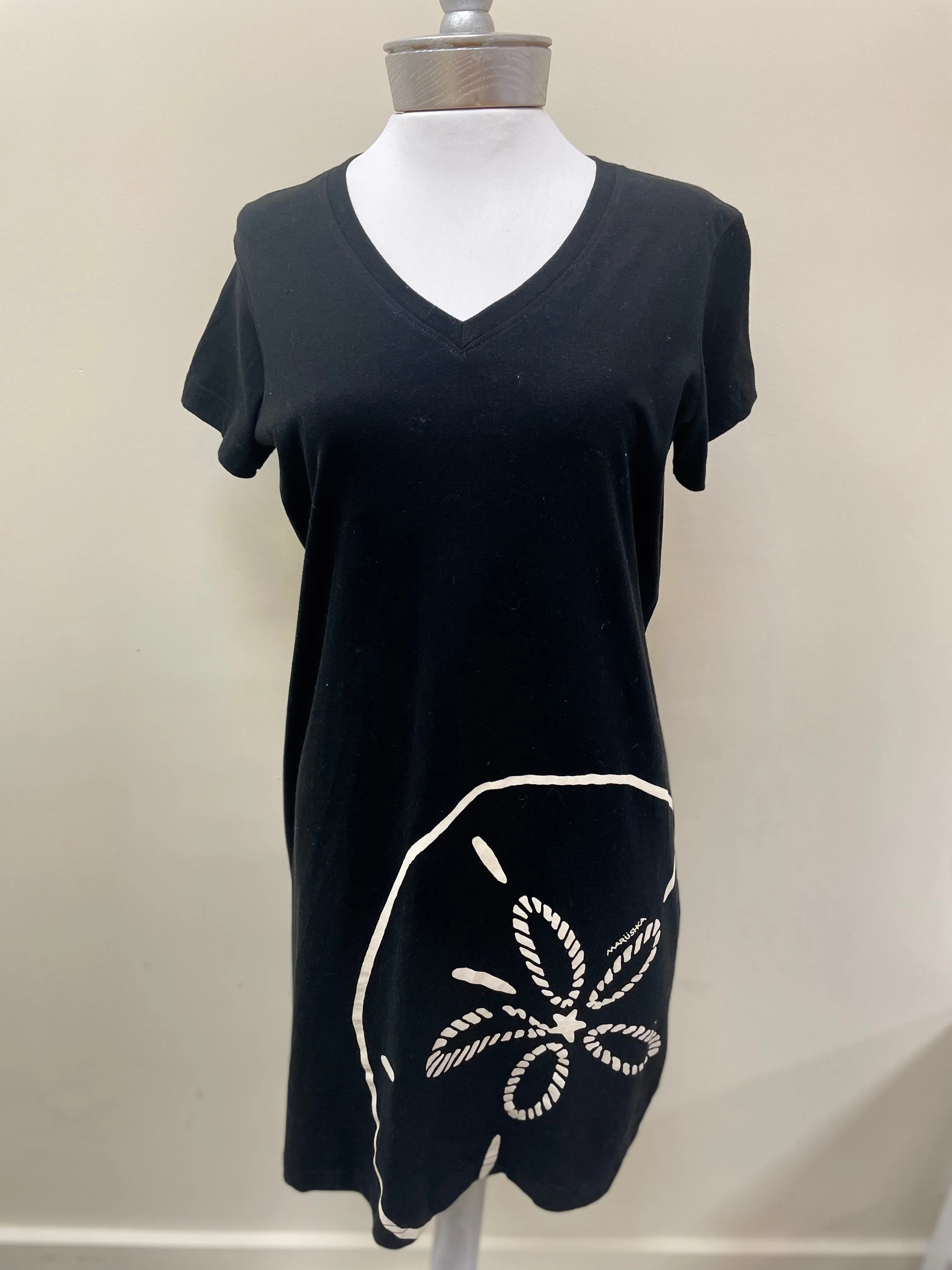 V-Neck Tee Shirt Dress