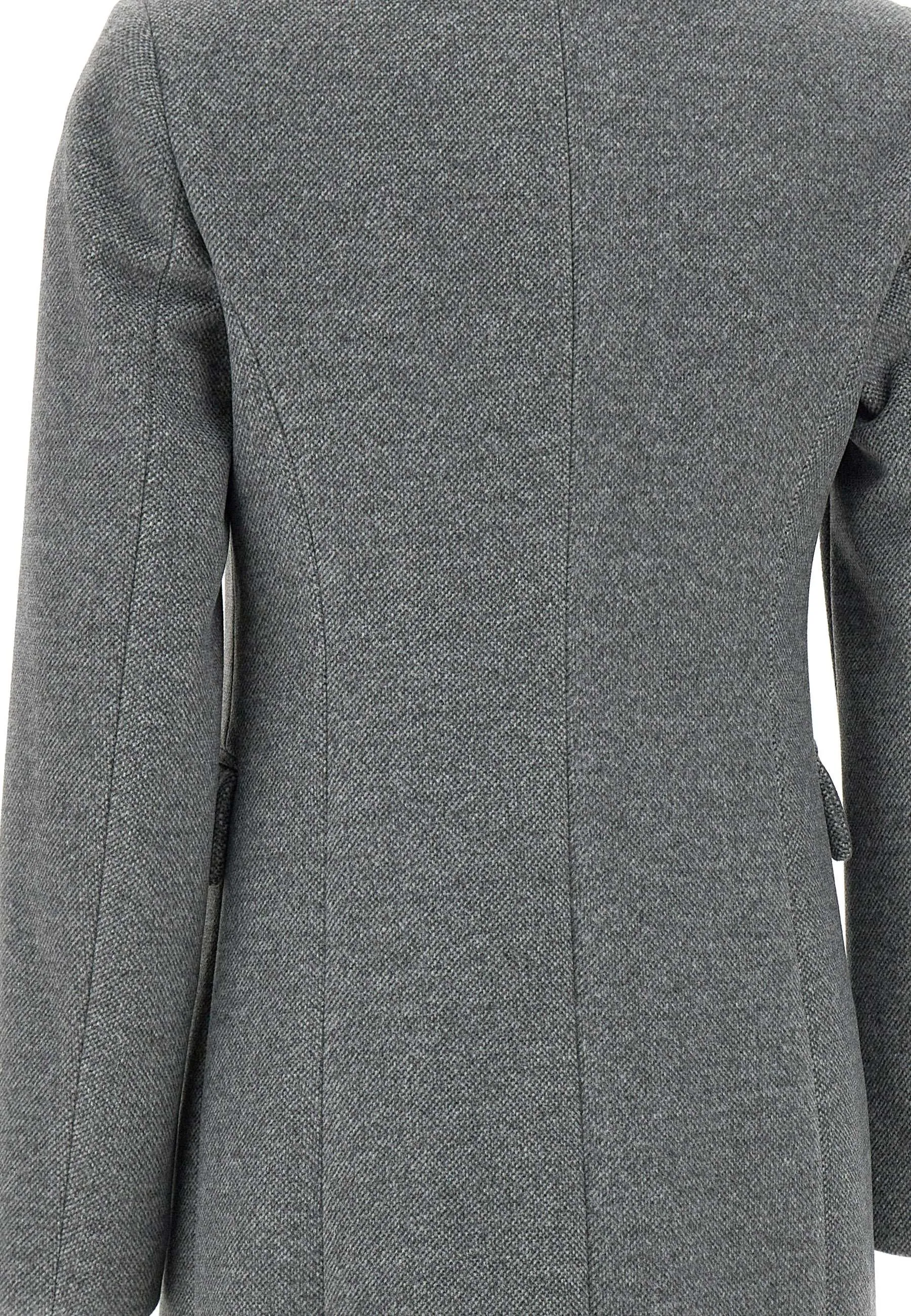 Viscose Blend Grey Coat for Women