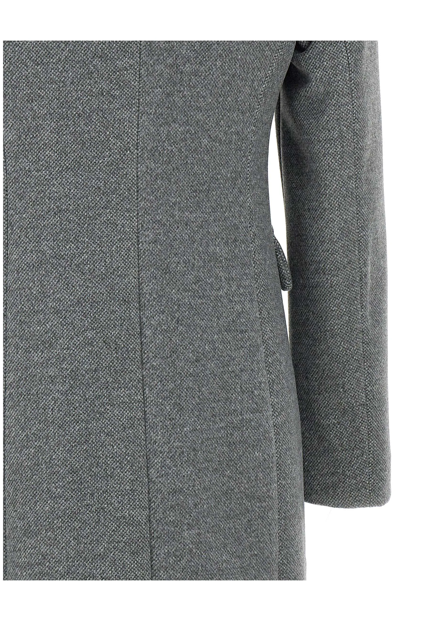 Viscose Blend Grey Coat for Women