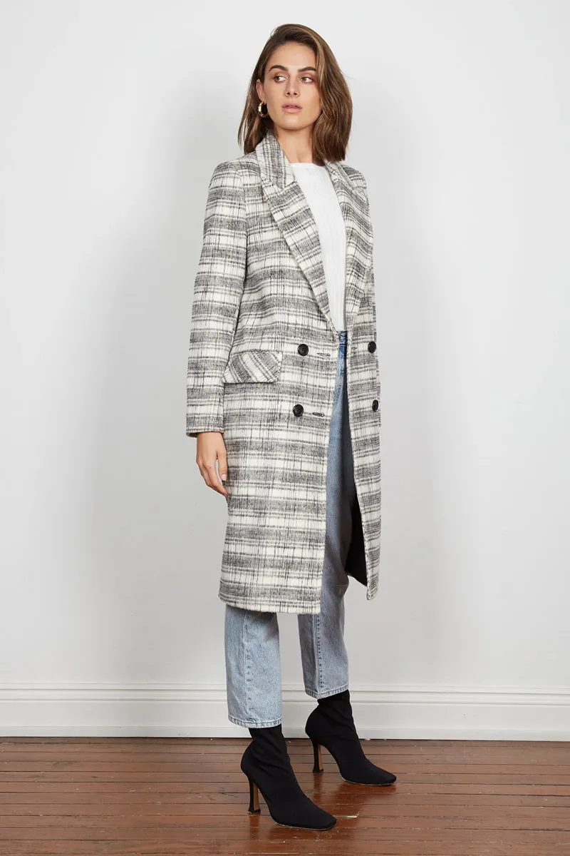 Wish - Lexa Coat - Black & White Check