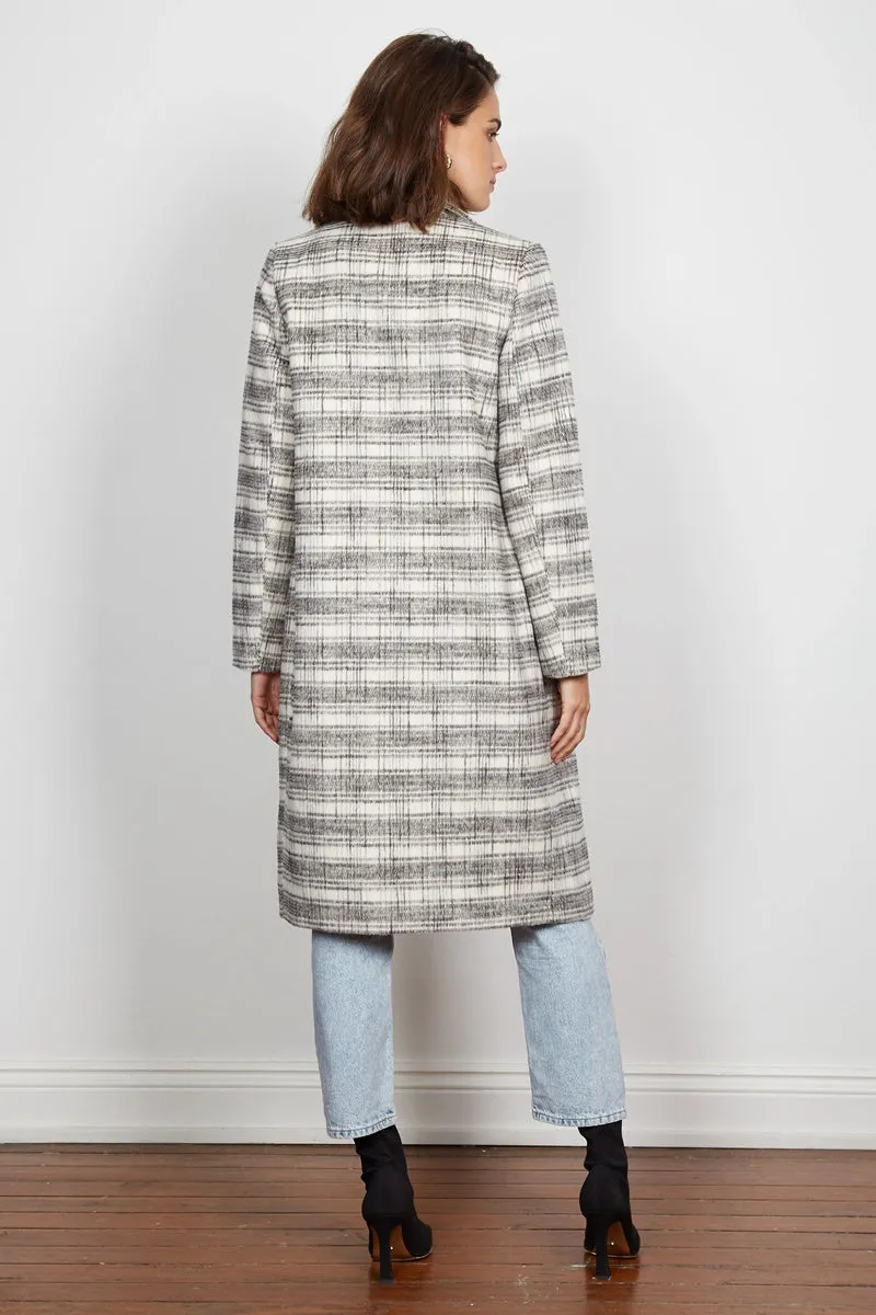 Wish - Lexa Coat - Black & White Check